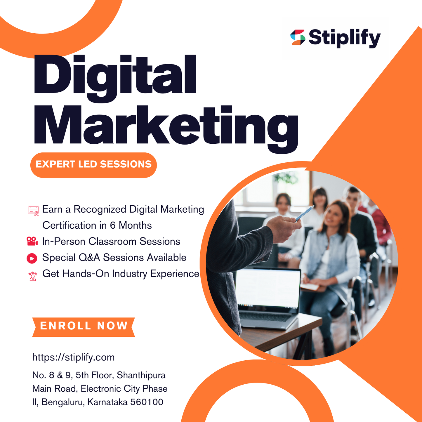 Digital Marketing Professional Program (In Person,  Bangalore) - 6 months